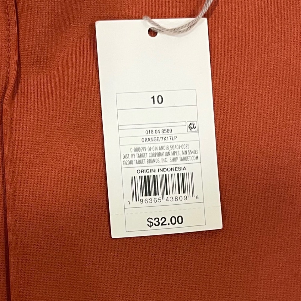 A New Day Womens Burnt Orange Pintuck Flare Leg Ponte Pants Size 10 NEW - Picture 3 of 9